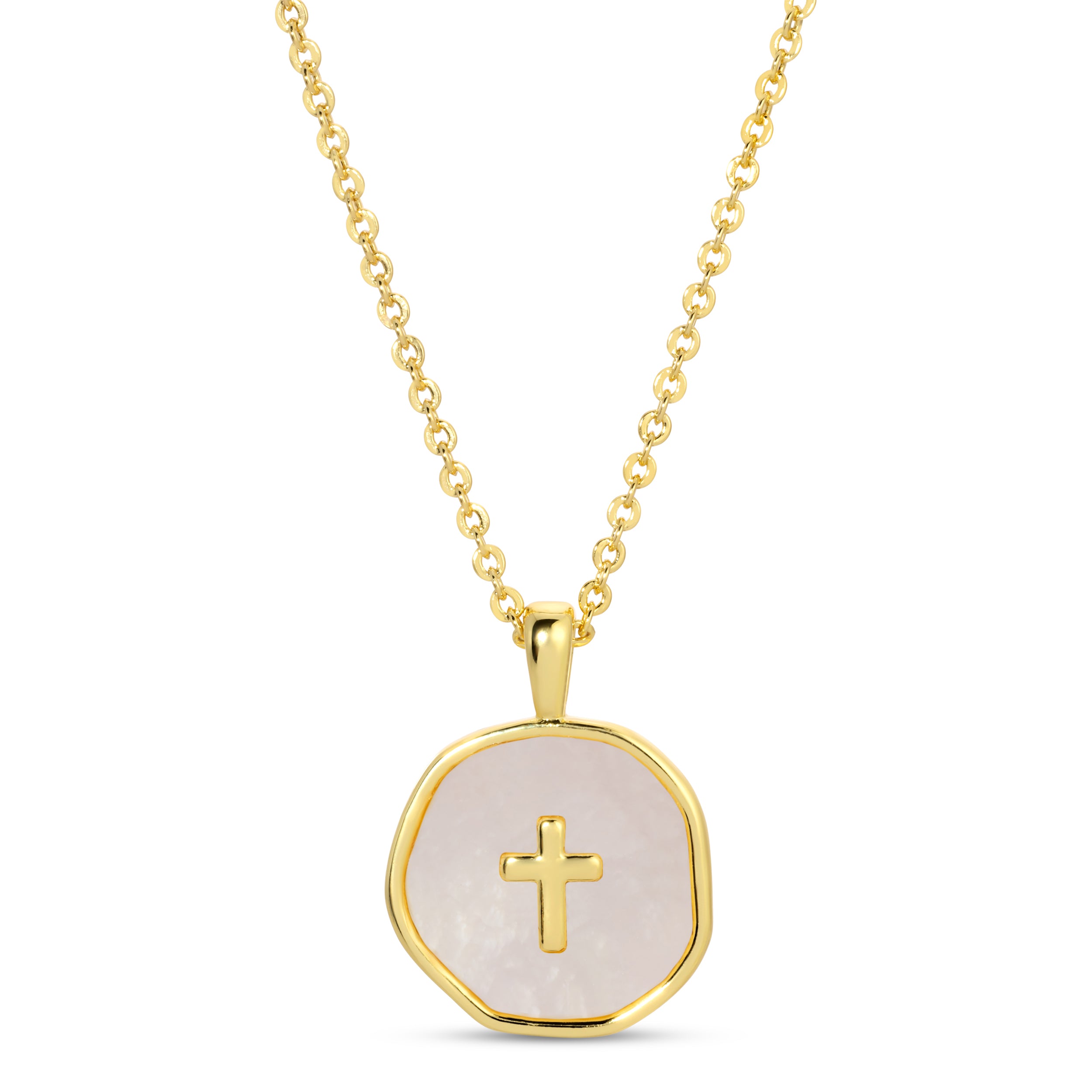 Shell with Cross Pendant Necklace - Splendid Iris