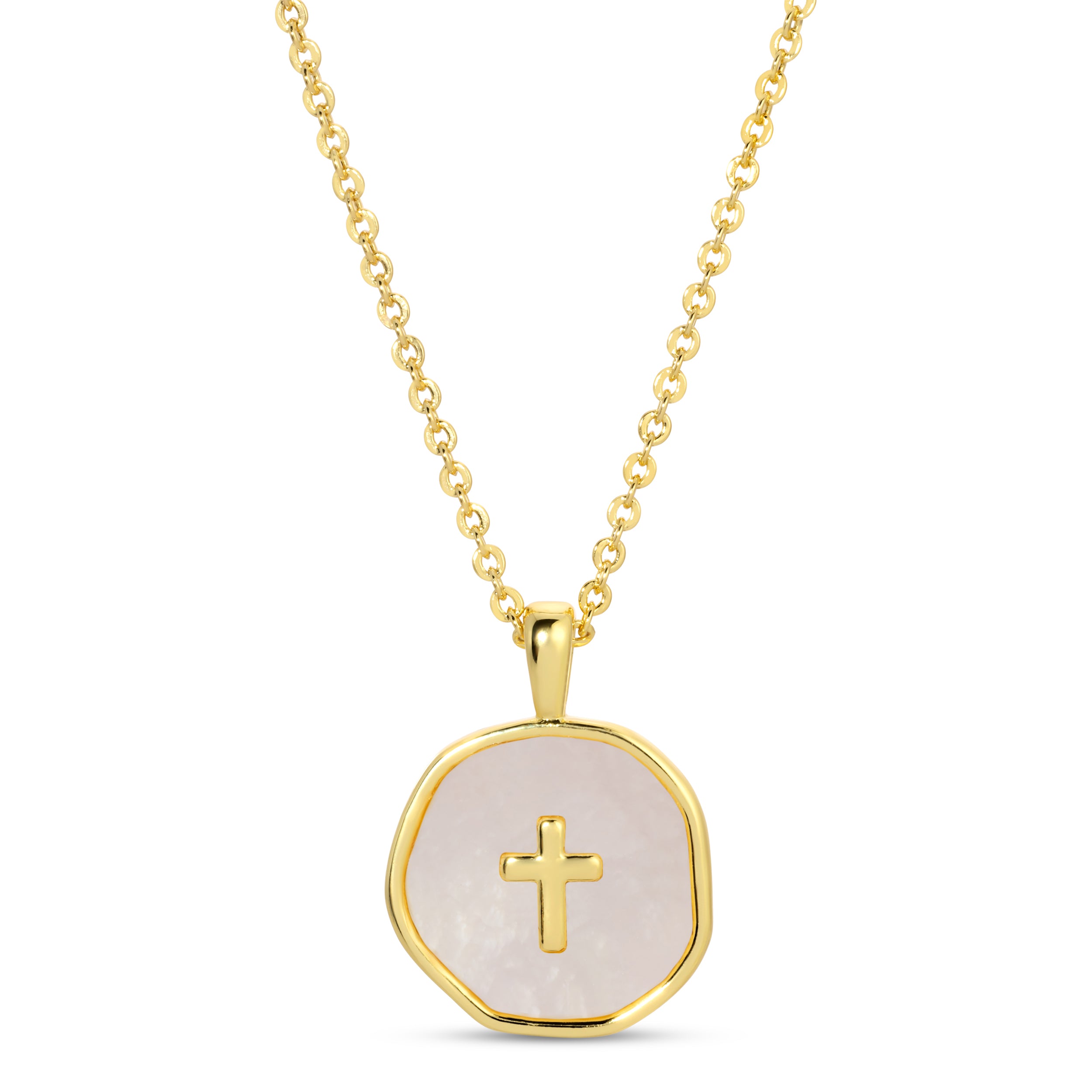 Shell with Cross Pendant Necklace | Splendid Iris