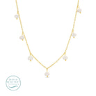 Sweet Pearl Accented Necklace, Water Resistant - Splendid Iris