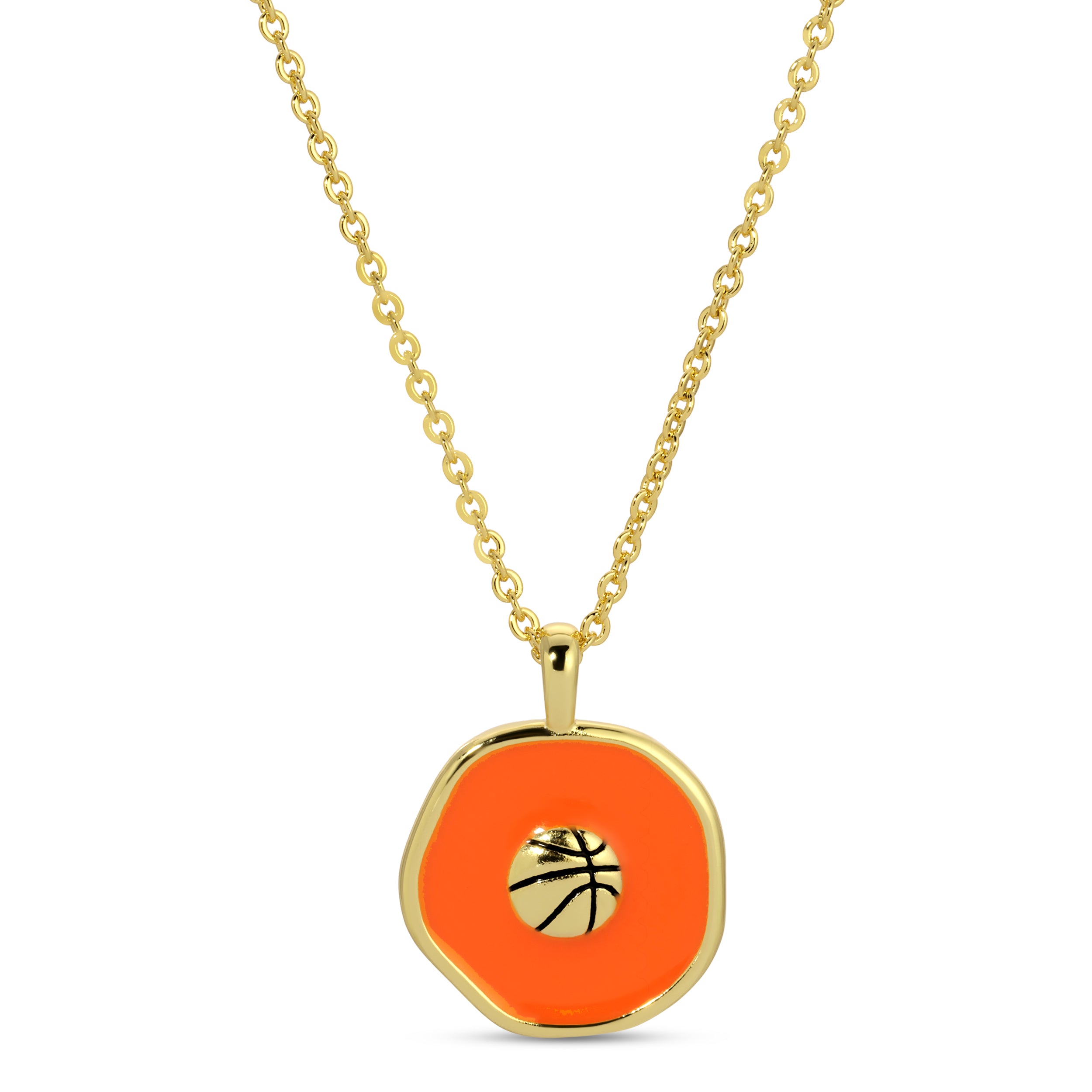 Swish! Basketball Pendant Necklace - Splendid Iris