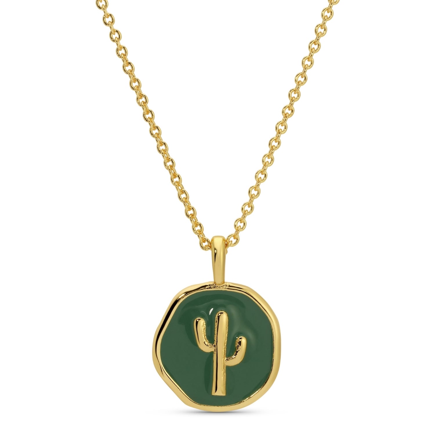 Tiny Cactus Pendant Necklace - Splendid Iris