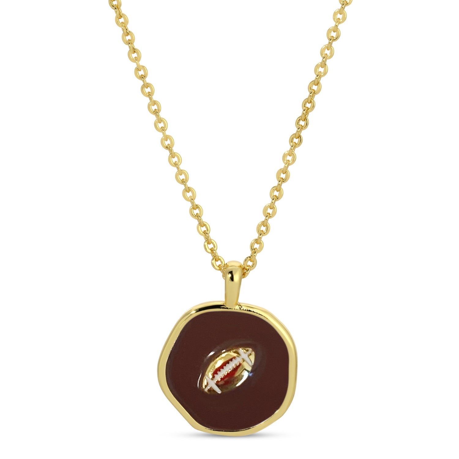 Touchdown! Football Pendant Necklace - Splendid Iris