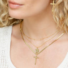 Triple Cross Necklace - Splendid Iris