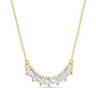 Baguette Curve Pendant Neckace - Splendid Iris