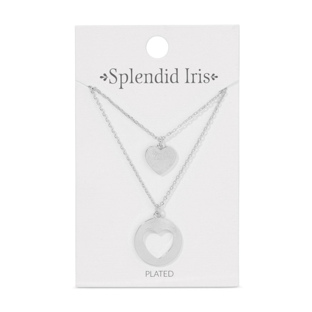 BFF Necklaces - Inner & Outer Heart Friendship Necklaces - Splendid Iris