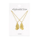 BFF Necklaces - Pair of Butterfly Halves Friendship Necklaces - Splendid Iris