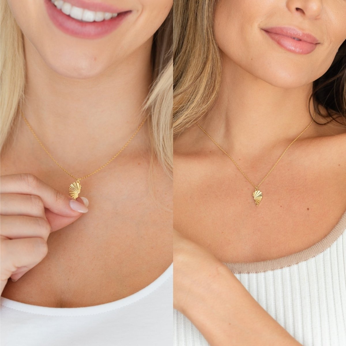 BFF Necklaces - Pair of Heart Halves Friendship Necklaces - Splendid Iris