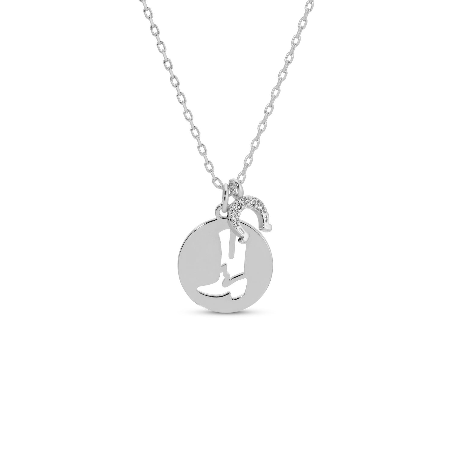 Boot & Horseshoe Necklace - Splendid Iris