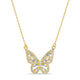 Butterfly Pendant Necklace - Splendid Iris