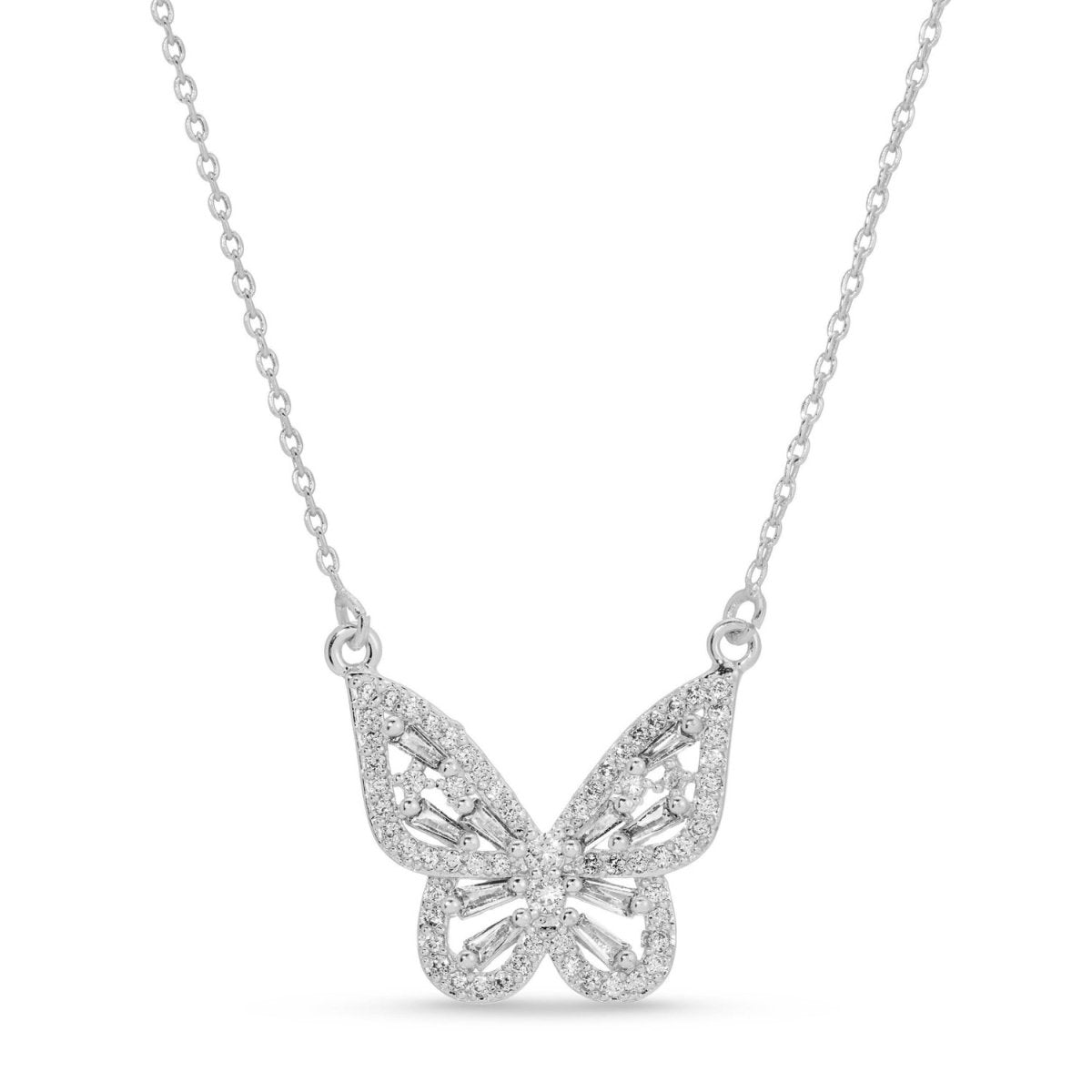 Butterfly Pendant Necklace - Splendid Iris