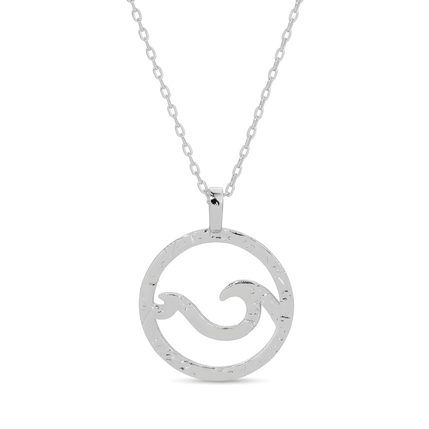 Double Wave Pendant Necklace - Splendid Iris