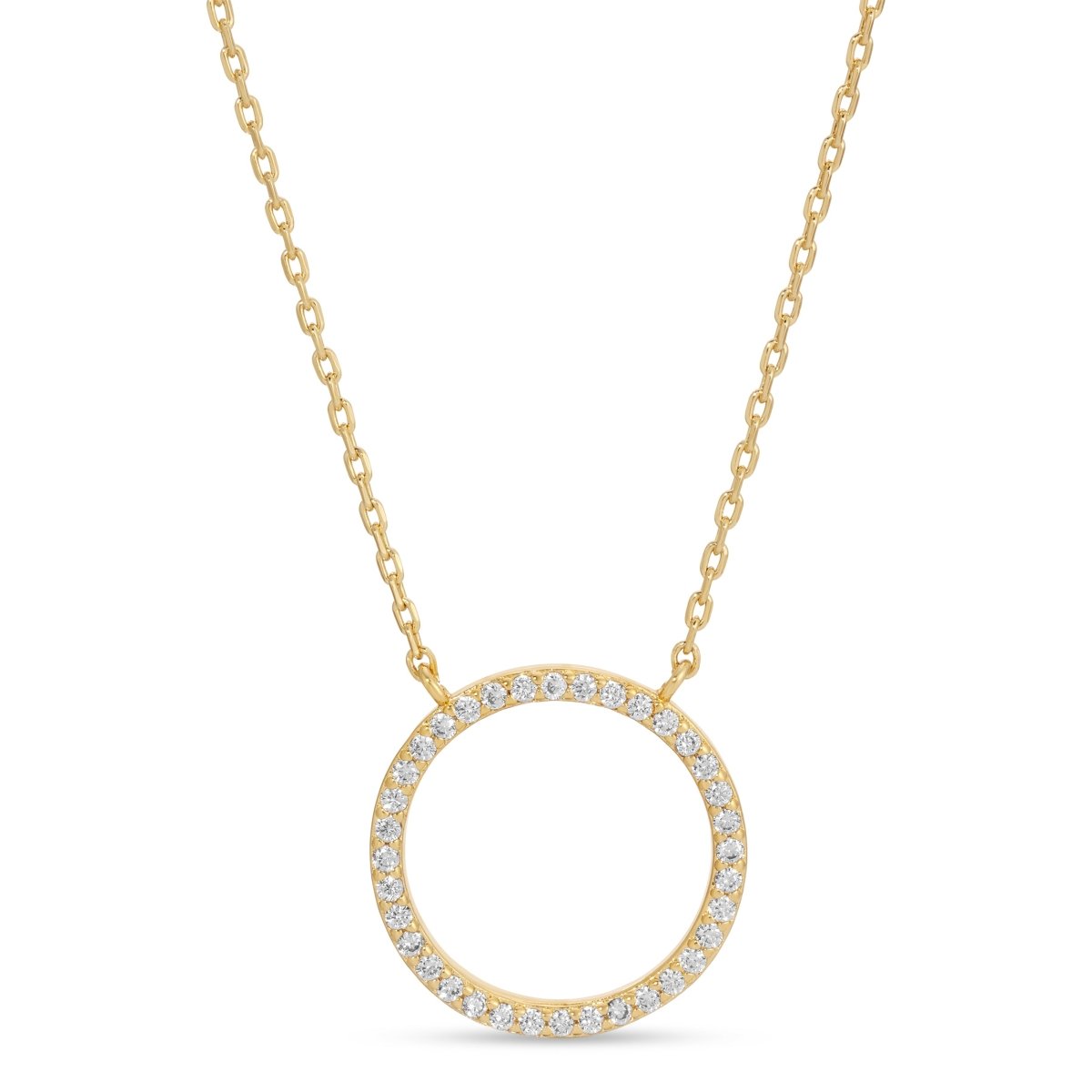 Open Pave Circle Pendant - Splendid Iris