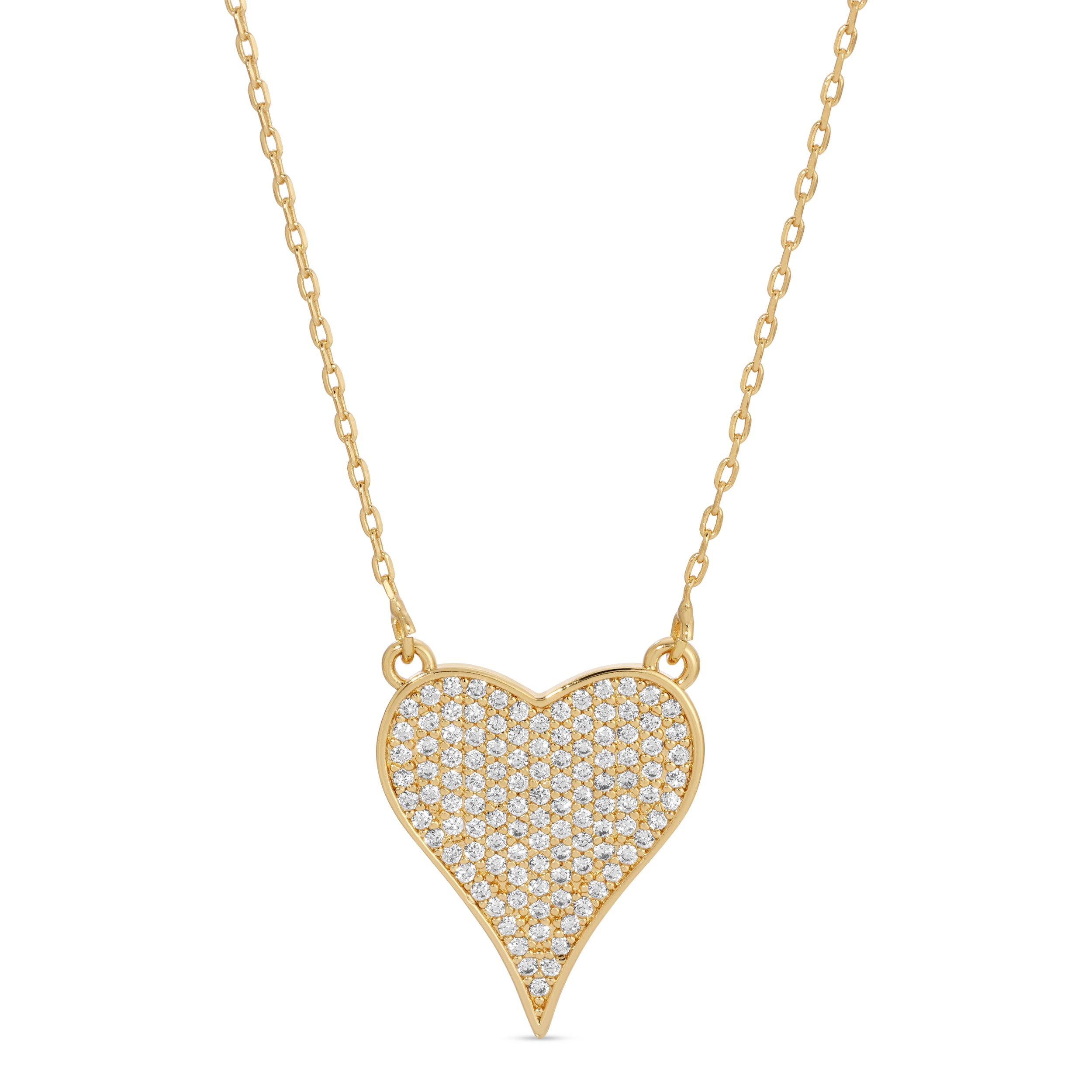 Pave Heart Necklace - Splendid Iris