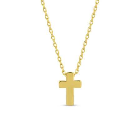 SHRINE クロスネックレス - CROSS NECKLACE - GOLD Pectoral Cross & Chain Set in Gold with Purple Stone (006