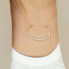 Statement Crescent Pendant Necklace - Splendid Iris