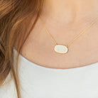 Unity Pave Oval Pendant Necklace - Splendid Iris