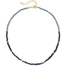 Stone Accented Bib Necklace - Splendid Iris