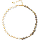 Pearl & Stone Statement Necklace - Splendid Iris