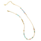 Pearl Accented Seed Bead Necklace - Splendid Iris