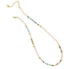 Pearl Accented Seed Bead Necklace - Splendid Iris