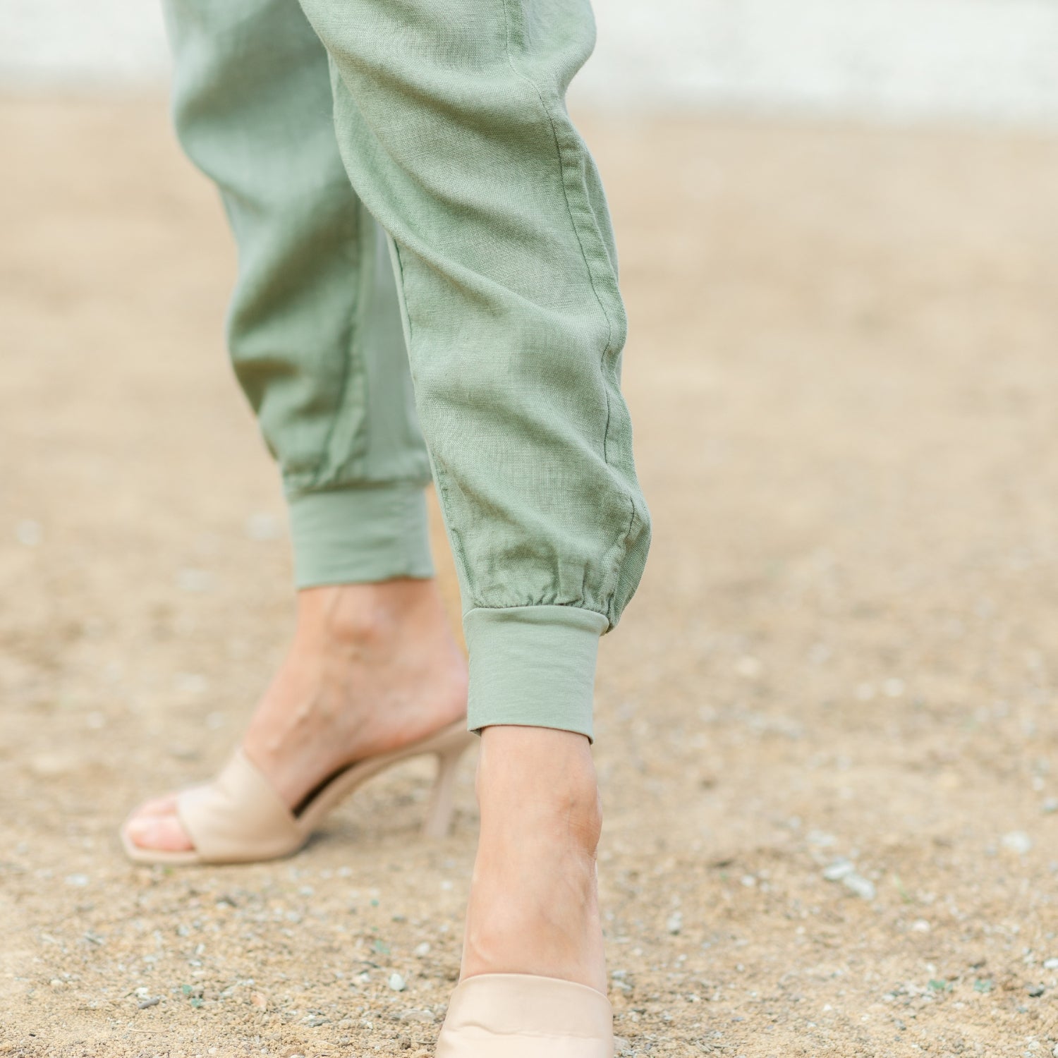 Linen Joggers - Splendid Iris