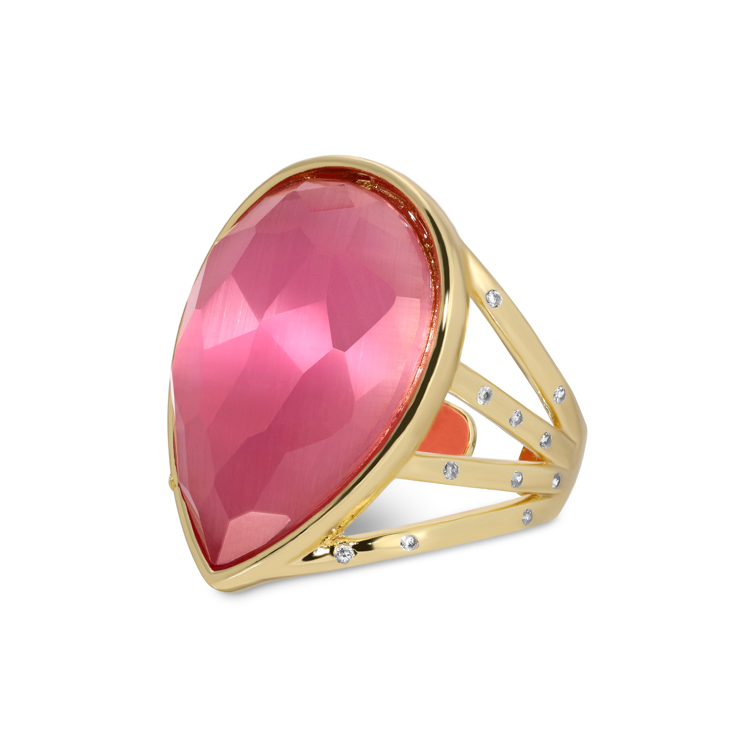 Boss Babe Stone Teardrop Ring - Splendid Iris