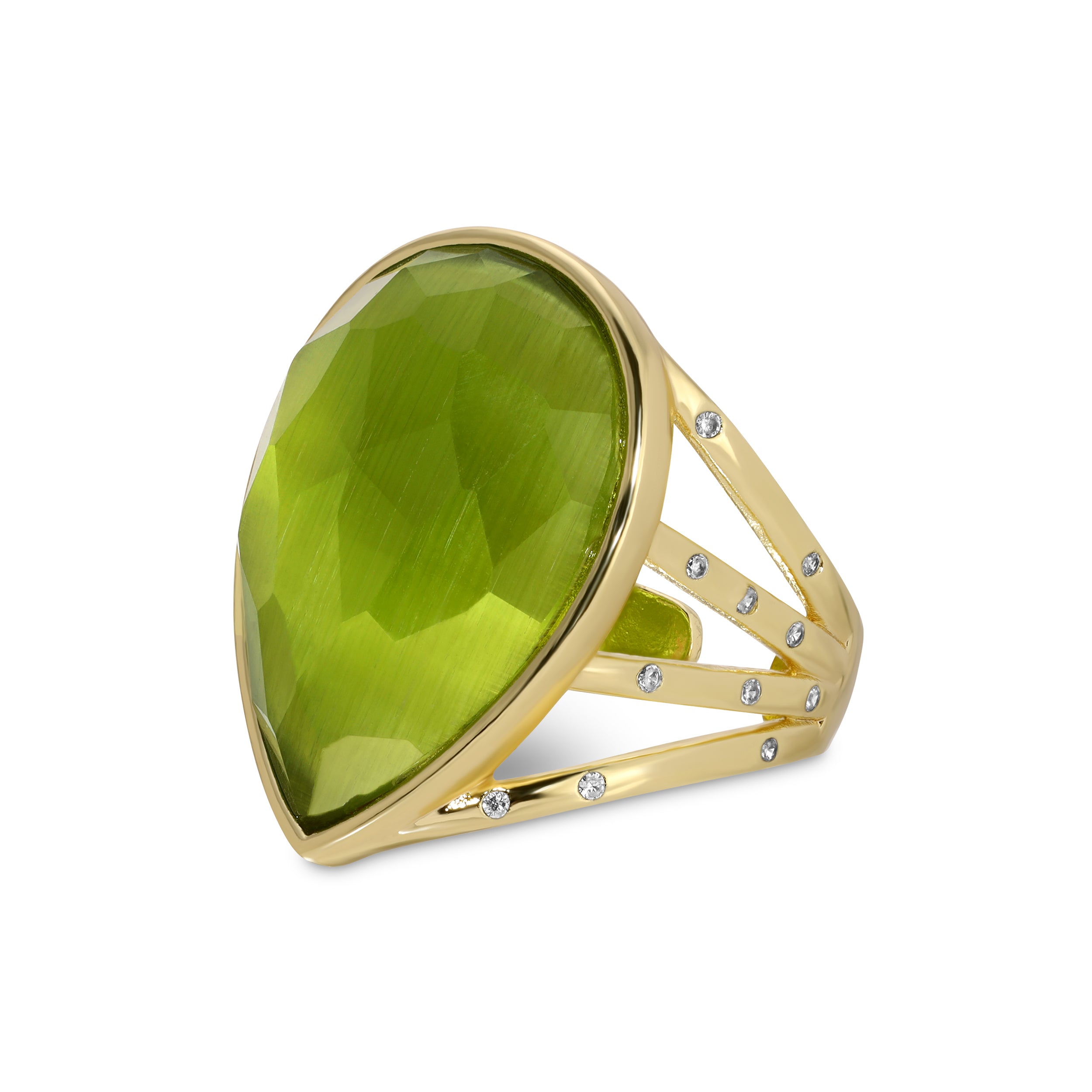 Boss Babe Stone Teardrop Ring - Splendid Iris