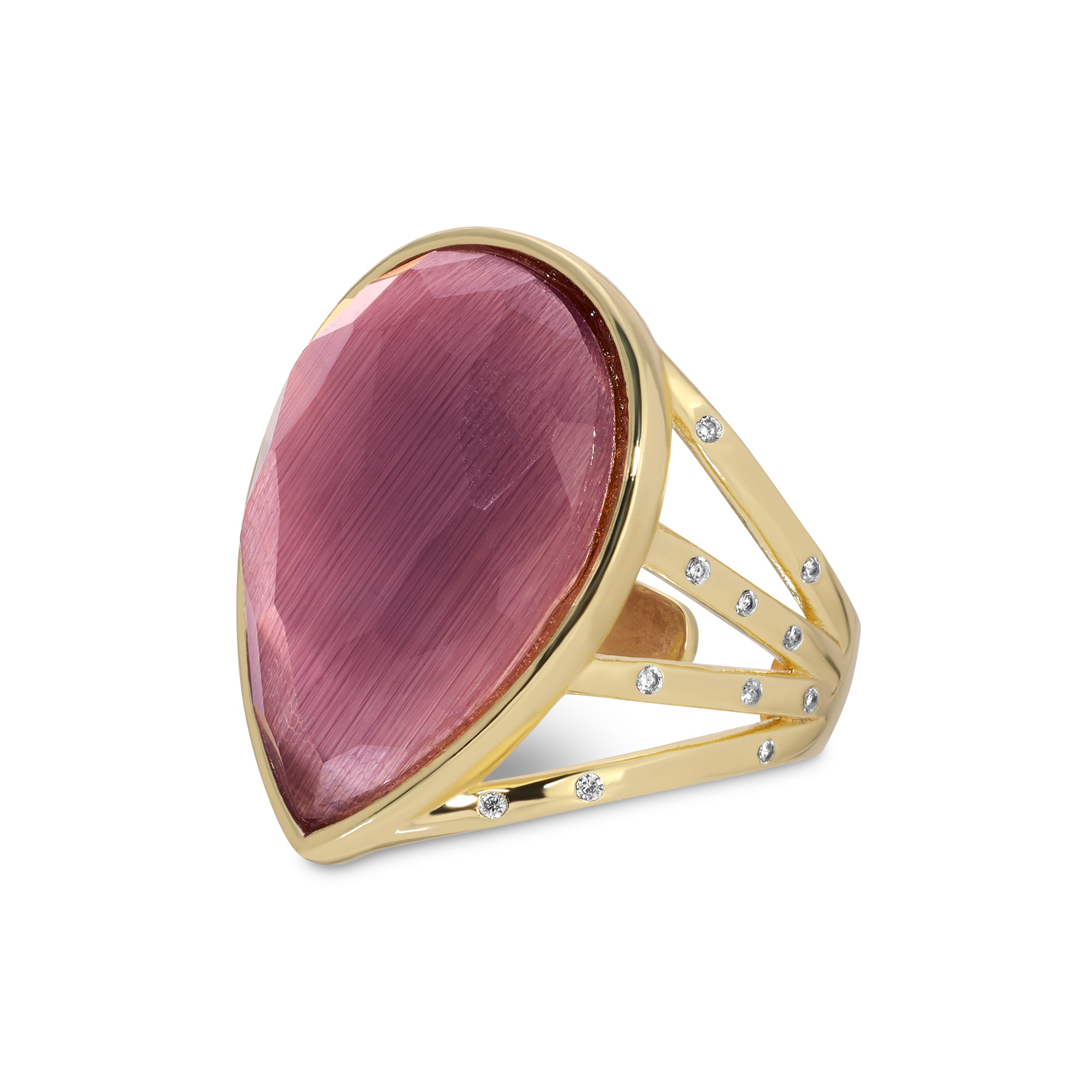 Boss Babe Stone Teardrop Ring - Splendid Iris