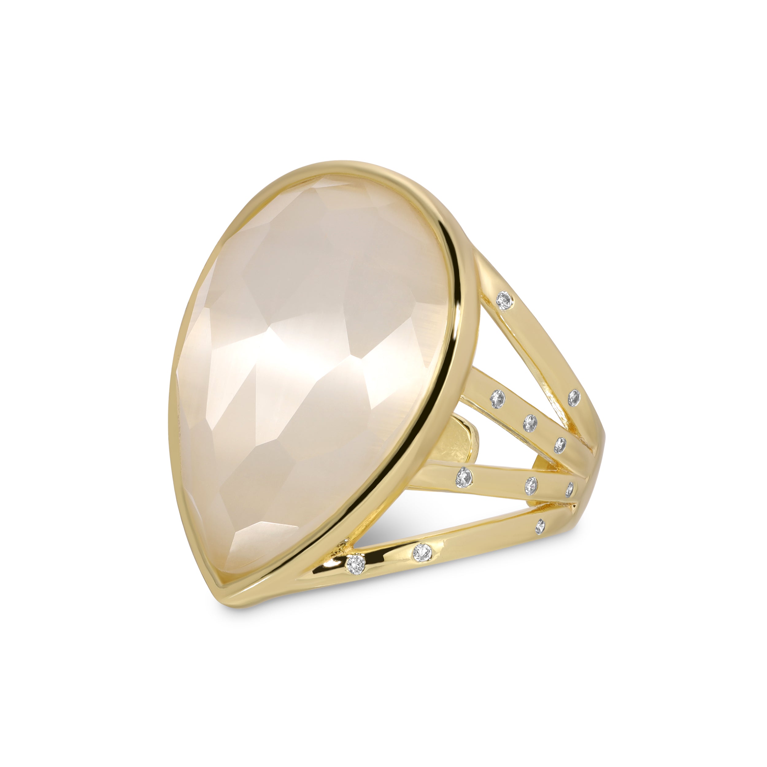 Boss Babe Stone Teardrop Ring - Splendid Iris