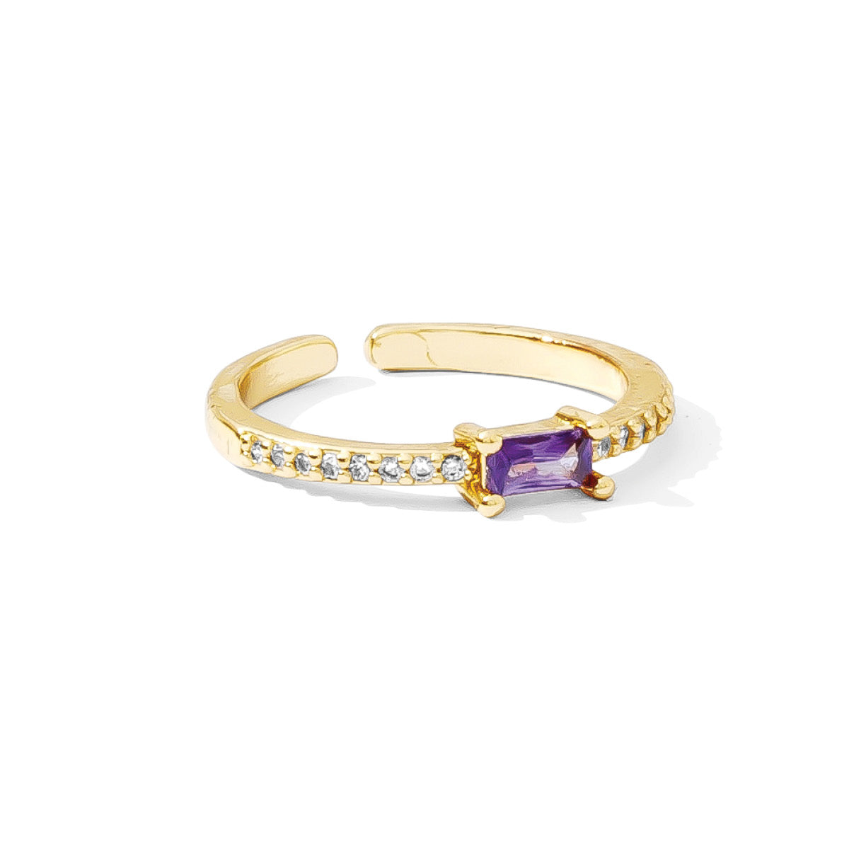 Just a Touch of Color Pave Adjustable Ring - Splendid Iris