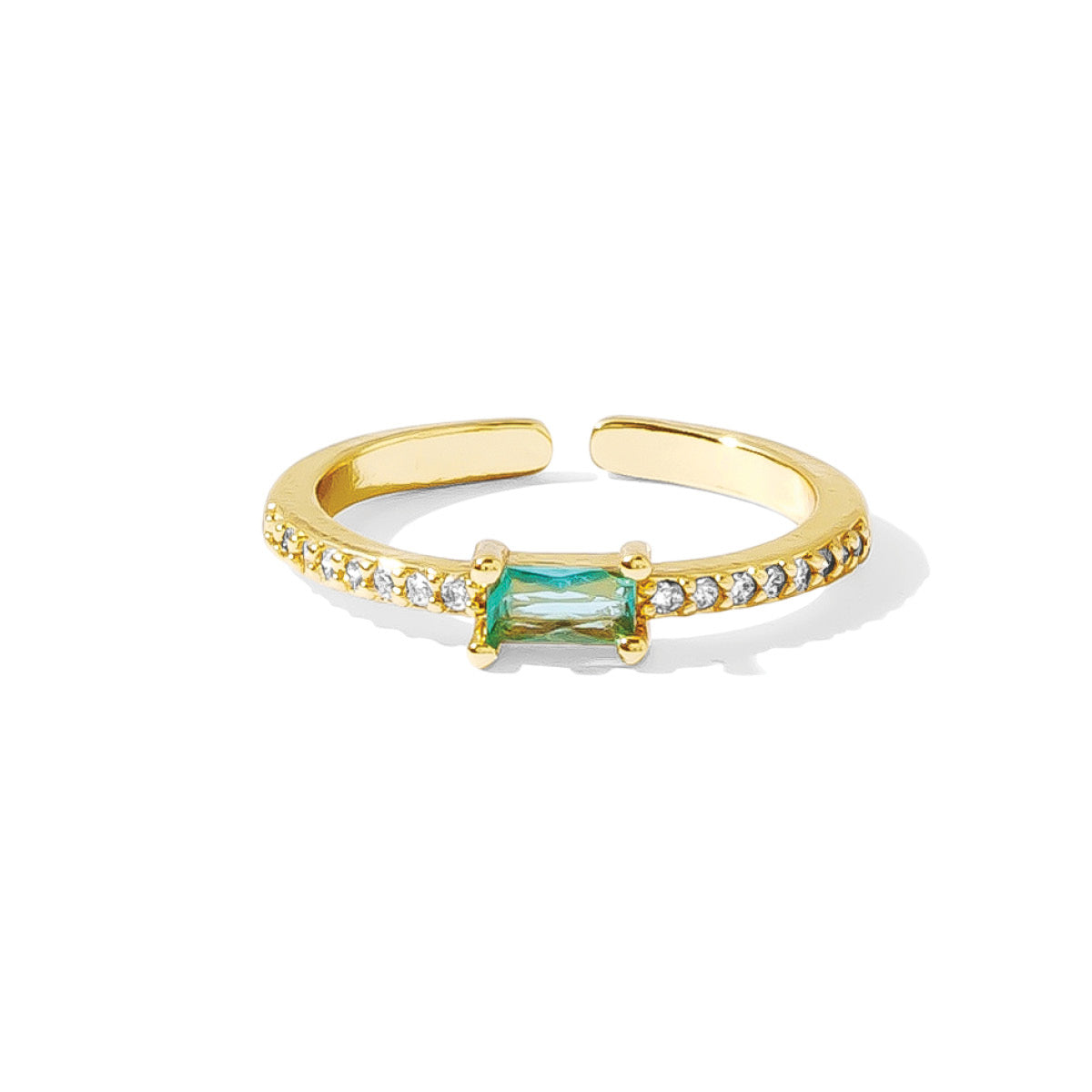 Just a Touch of Color Pave Adjustable Ring - Splendid Iris