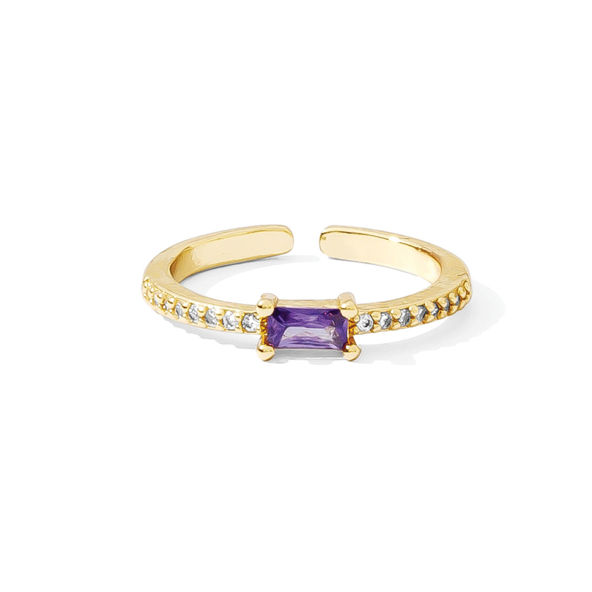 Just a Touch of Color Pave Adjustable Ring - Splendid Iris