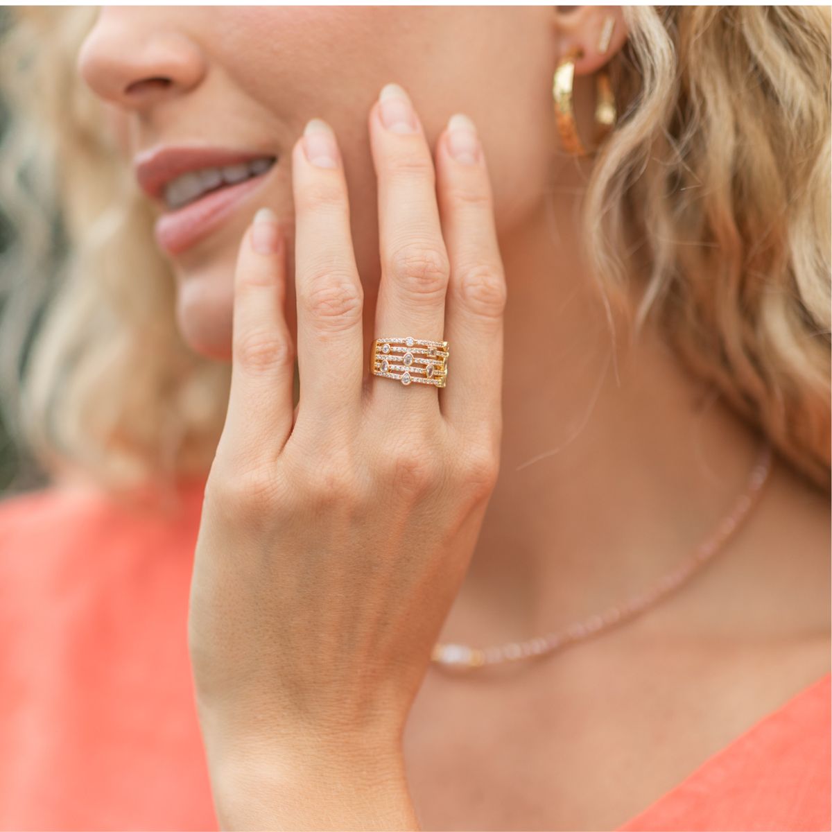 All that Shimmers, Pave Statement Ring - Splendid Iris