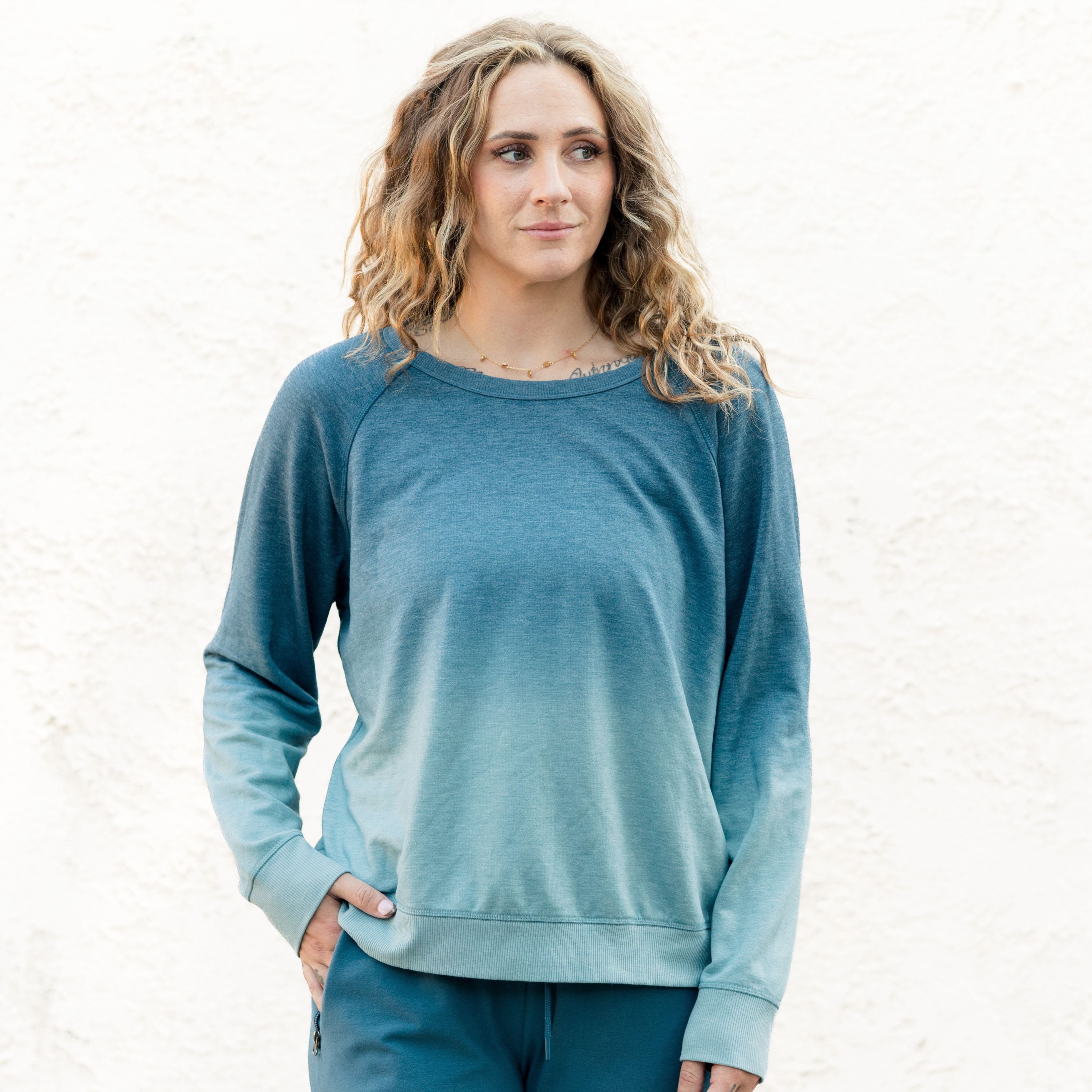 Blue store ombre sweatshirt