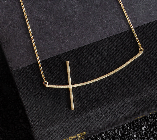 Sterling Silver Sideway Cross Necklace – Austin Down to Earth