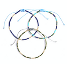 Set/3 Adjustable Delicate Miyuki Bracelets - Splendid Iris