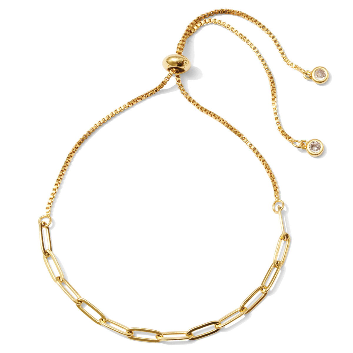 Delicate Link Chain Pulley Bracelet - Splendid Iris