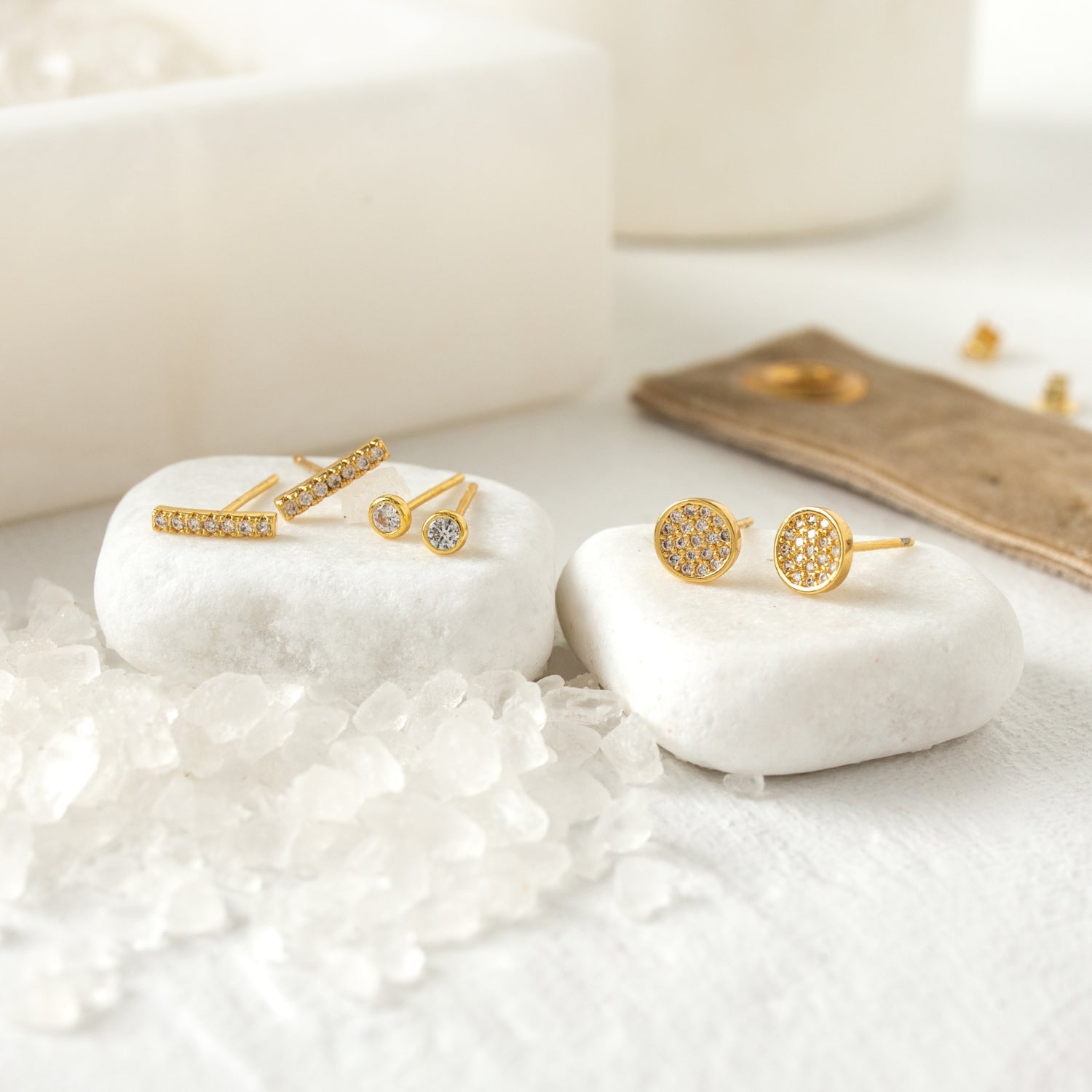 Pave Velvet Stud Gift Set - Splendid Iris