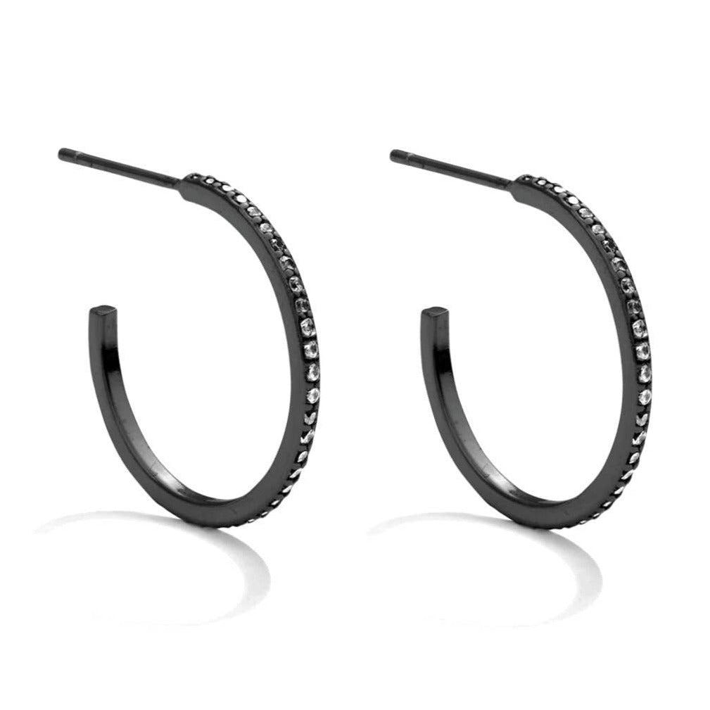 Pave Hoops - Splendid Iris