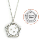 Choose Happy + Multi Starburst Flip Necklace - Splendid Iris