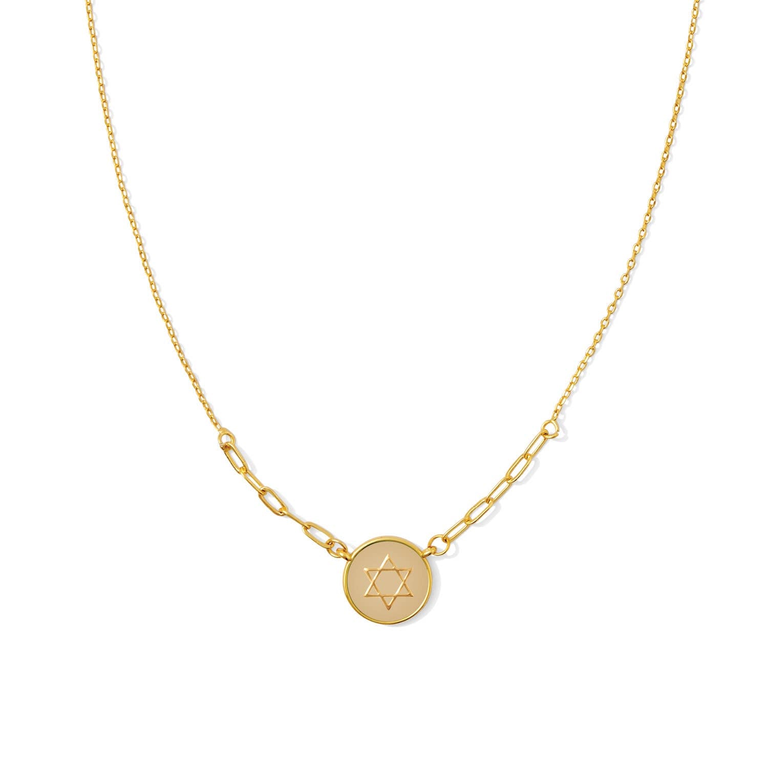 Delicate Star of David Color Pop Necklace - Splendid Iris