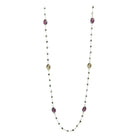 Long Stone and Crystal Necklace - Splendid Iris