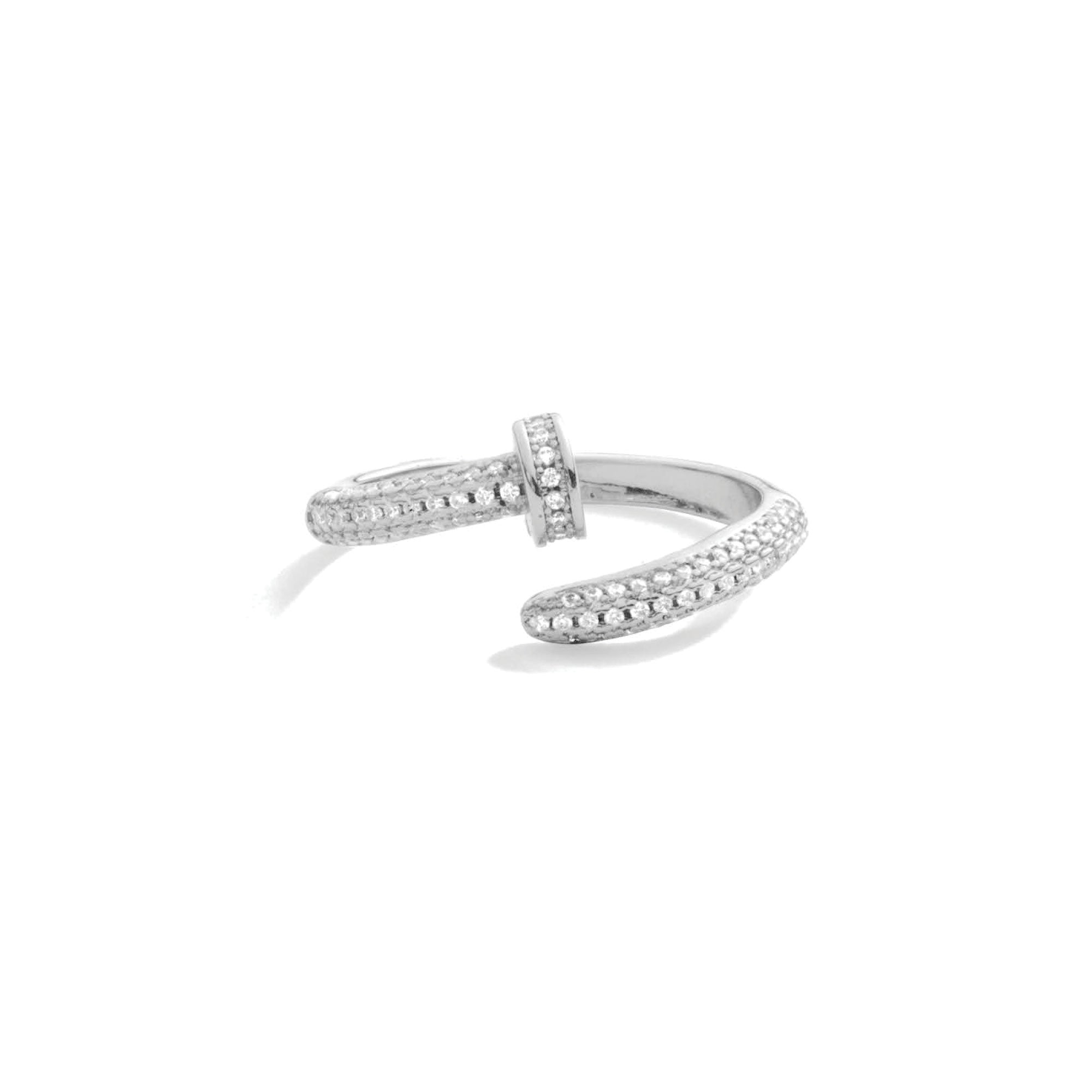 Adjustable Pave Nail Ring - Splendid Iris